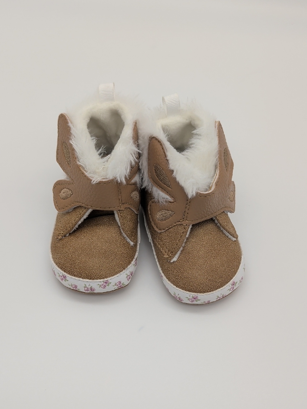 Kids Cozy Faux-Fur Lined Tan Booties